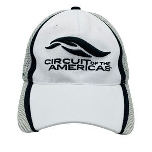 Circuit of the Americas Hat Austin TX USA Cap White Black Gray L/XL Stretch Fit
